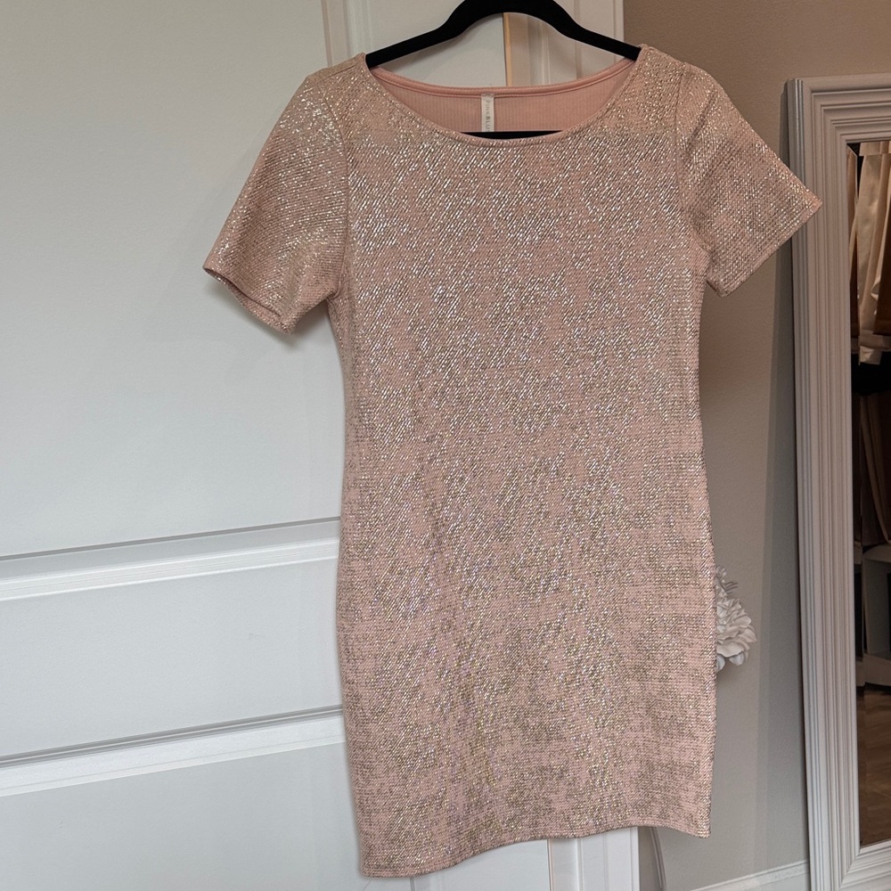 Pinkblush Shimmering Pink Mini Dress Size S